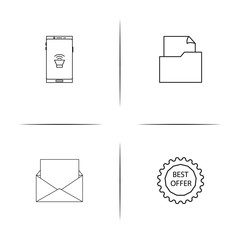 Fototapeta na wymiar Internet Technologies simple linear icons set. Outlined vector icons