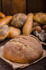 Homemade bread, product photo