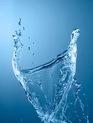 Foto auf Acrylglas blue water splashes isolated © night_cat