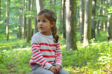 Young girl in a forest