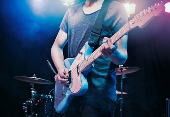 Obraz premium Performance of the rock band.