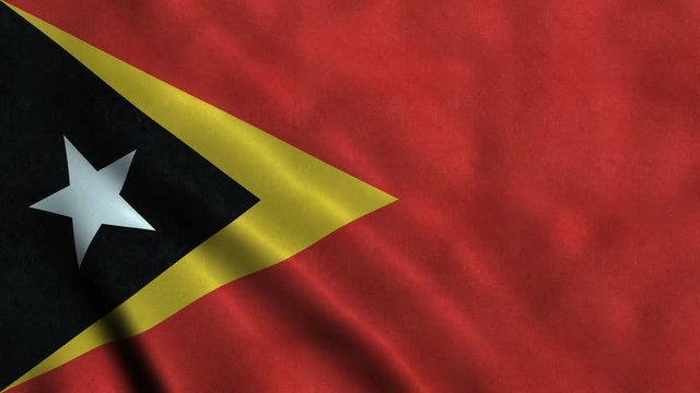 4K Seamless Loopable Flag of East Timor