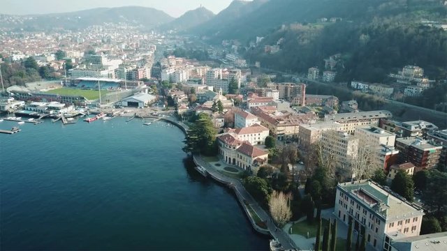 como landscape with mountains aerial cinematic view shot from 4k drone
