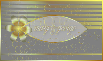 vector  invitation gold stripe card
