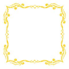 Golden frame vector