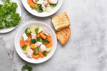 Vegetable chicken soup