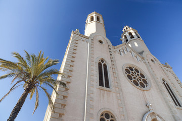 Architecture, religious building, church, Iglesia de Sant Pau y Sant Pere, Sant Pere de Ribes, province Barcelona, Catalonia. © joan_bautista
