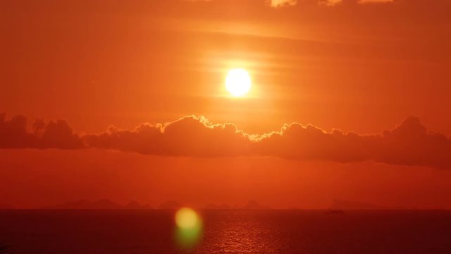 Beautiful Sunset time-lapse. Sun closeup