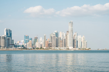 Fototapeta na wymiar Skyline of Panama City - modern skyscraper buildings 