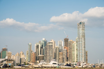 Fototapeta na wymiar skyscaper skyline of Panama city