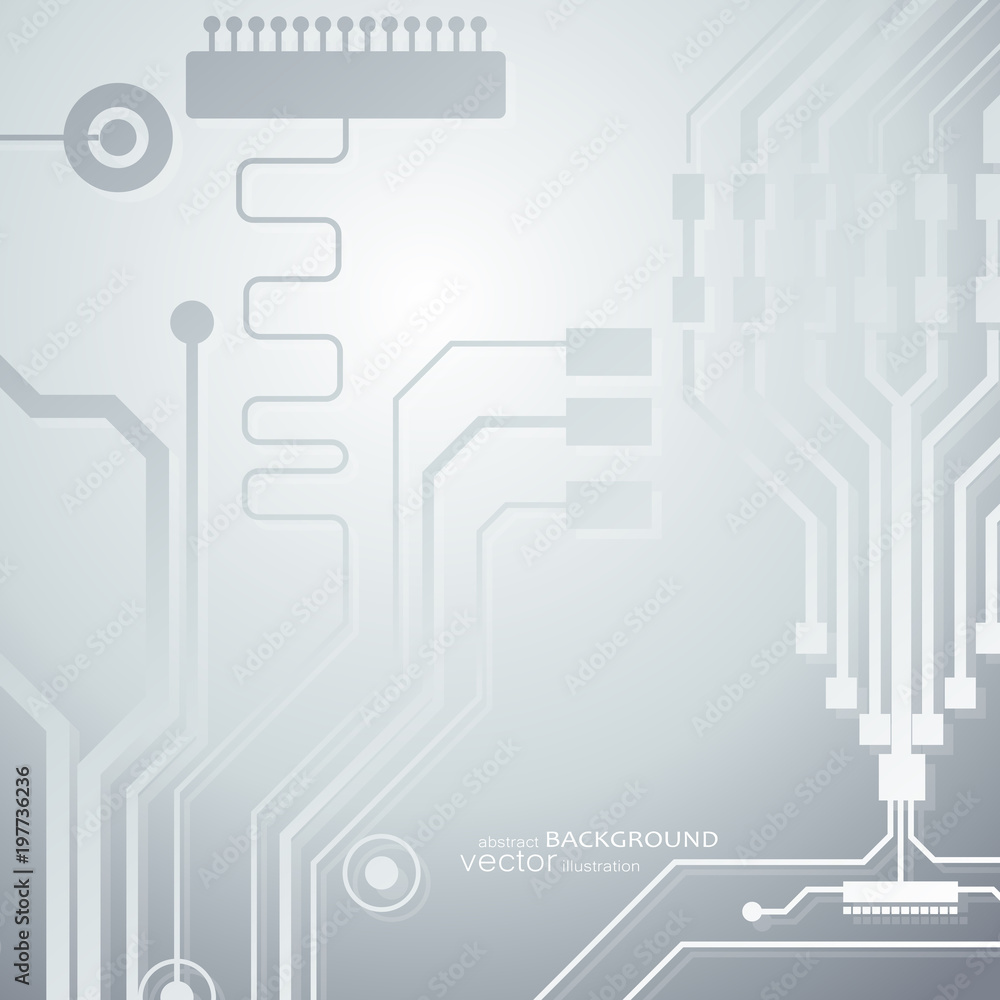 Aufkleber vector circuit board illustration. abstract technology. microchip background.