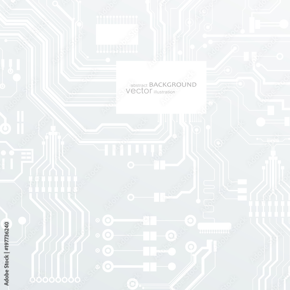 Poster vector circuit board illustration. abstract technology. microchip background.
