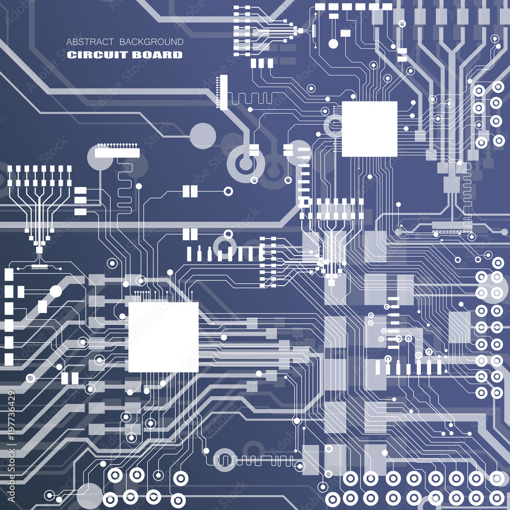 Aufkleber vector circuit board illustration. abstract technology. microchip background.
