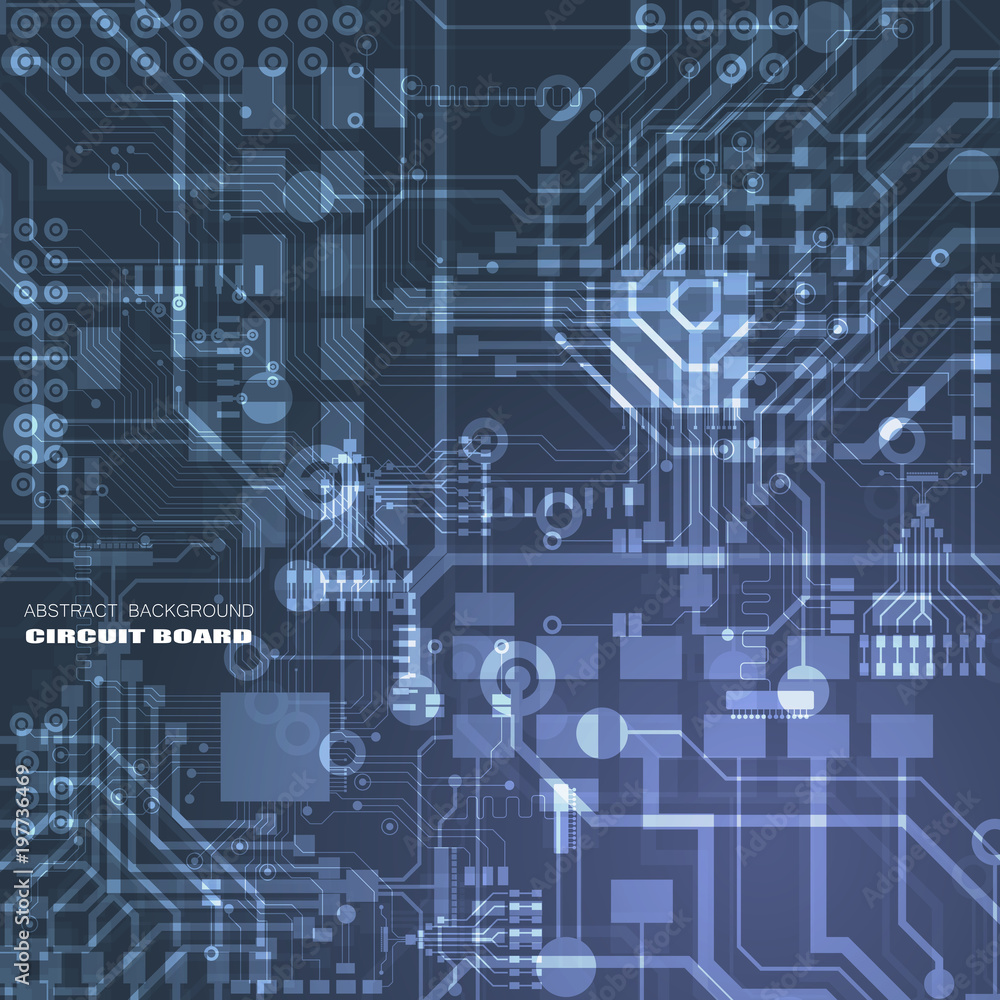 Aufkleber vector circuit board illustration. abstract technology. microchip background.