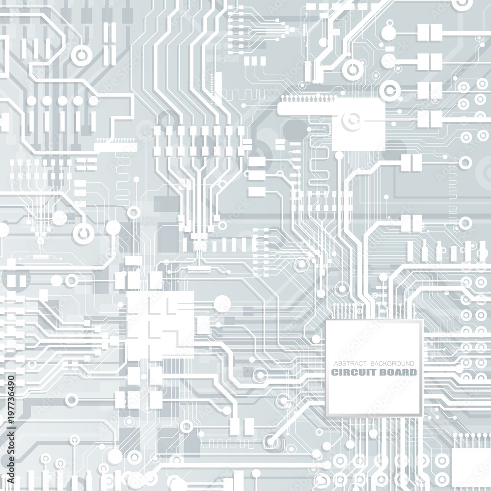 Aufkleber vector circuit board illustration. abstract technology. microchip background.