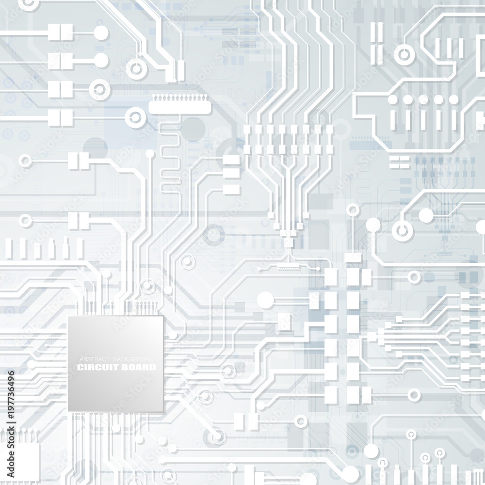 Aufkleber vector circuit board illustration. abstract technology. microchip background.