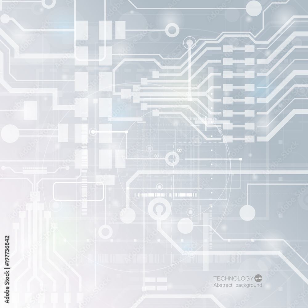 Aufkleber vector circuit board illustration. abstract technology. microchip background.