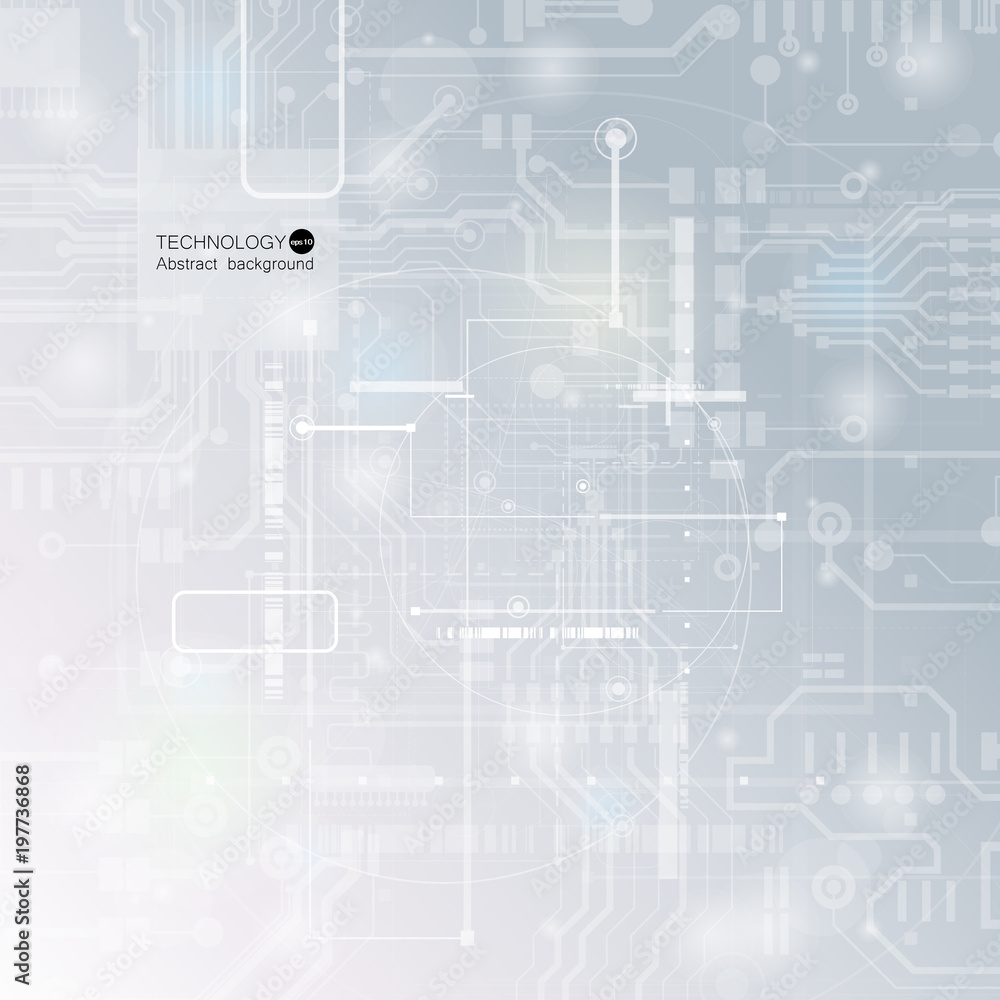 Poster vector circuit board illustration. abstract technology. microchip background.