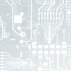 Vector circuit board illustration. Abstract technology. Microchip background.