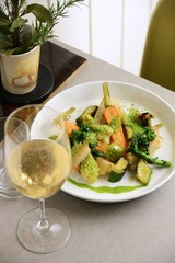 ファイン・ダイニング、レストランの綺麗な料理
