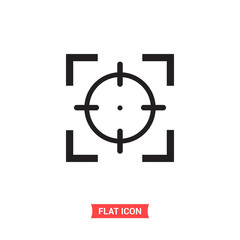 Target vector icon, goal symbol