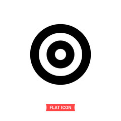Target vector icon, goal symbol