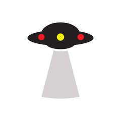 UFO vector icon, spaceship symbol