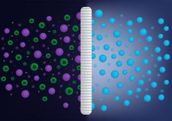 air filter with bacteria and dust vector