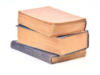 Old books on a white background