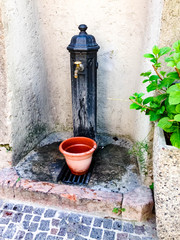 Outdoor hydrant with drinking water