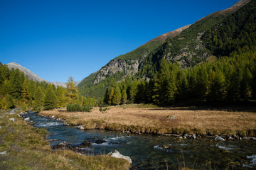 Fototapeta na wymiar Flusslandschat im Herbst