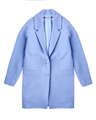 Fashion women's coat isolated on white.