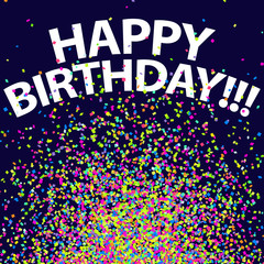 Obraz premium Confetti background happy birthday congratulation 2