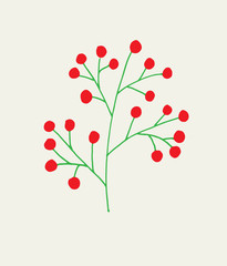 Branch of plant hand drawn outline doodle vector icon