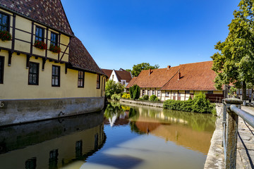 Fototapeta na wymiar Medieval gatehouse and bridge of the Steinfurt Castle