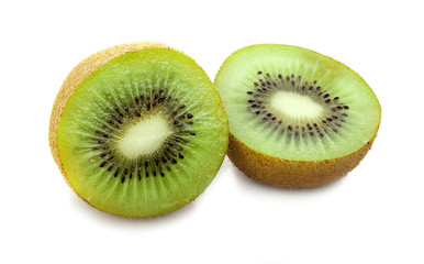 Mature fruit kiwi isolated on white background