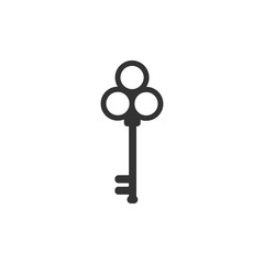 Key icon. Vector illustration, flat design.