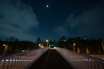 大阪　夜の橋