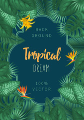 Summer tropical background design
