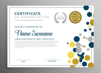 creative circles certificate template design