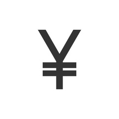 Yuan, yen sign. Flat design. Vector illustration.