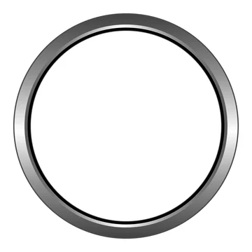 Metal/steel ring/circular icon. Isolated on white Stock Vector