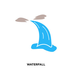 waterfall icon isolated on white background for your web, mobile and app design