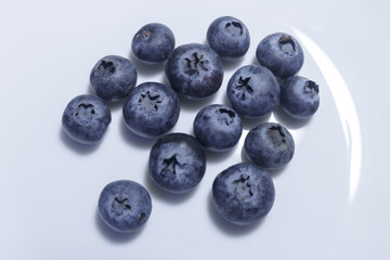 Blueberry closeup isolated on a white background, Ready to Eat, Vegan food.