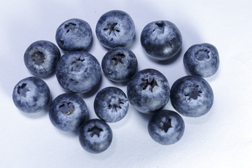 Blueberry closeup isolated on a white background, Ready to Eat, Vegan food.