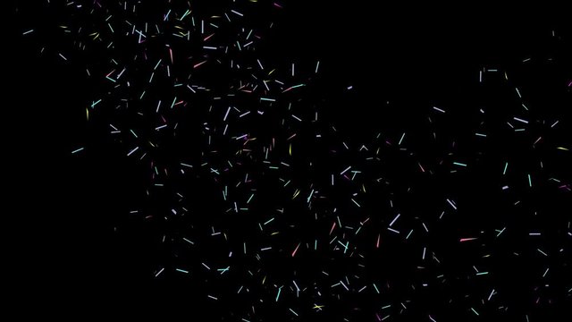 Confetti Explosion for your Wedding, Valentine's Day, Birthday, Celebration, Carnival, Party or Holiday Projects with alpha matte