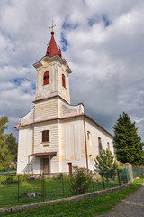 Fototapeta na wymiar Church in Liptovsky Trnovec, Slovakia.