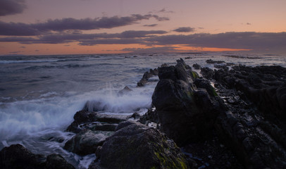 Obraz premium 葉山一色海岸の夕日