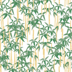 Naklejka na ściany i meble Seamless background of tropical bamboo