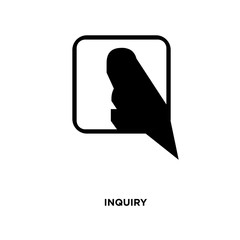 inquiry icon isolated on white background for your web, mobile and app design